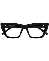 Saint Laurent - Eyewear Cat Eye Frame Glasses - Lyst