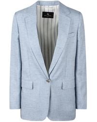 Etro - Speckled Buttoned Blazer - Lyst