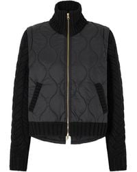 Veronica Beard - Patra Padded Cable-Knit Wool-Blend And Quilted Shell Jacket - Lyst
