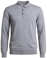 Peserico - Long-Sleeve Knit Polo Shirt - Lyst