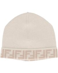 Fendi - Junior Ff Reversible Beanie Hat - Lyst