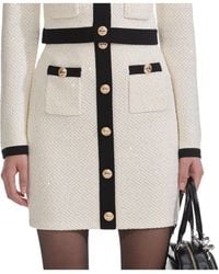 Self-Portrait - Sequin-Embellished Knitted Mini Skirt - Lyst