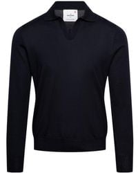 Gran Sasso - Polo-Collar Long-Sleeve Sweater - Lyst