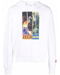 Heron Preston - Heron Split Heron Prnt Hd Swt Wht Orng - Lyst