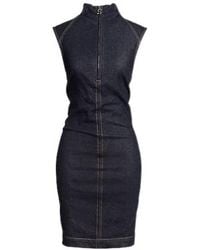 Sportmax - Denim Sleeveless Dress - Lyst