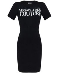 Versace Jeans Couture - Logo-Print T-Shirt Dress - Lyst