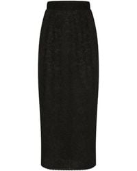 Dolce & Gabbana - Lace-Stitch Calf-Length Skirt - Lyst