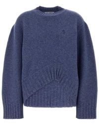 The Attico - The Asymmetric Hem Knitted Sweater - Lyst