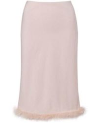 Dorothee Schumacher - Soft Vibes Feather-Trimmed Midi Skirt - Lyst