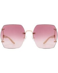Gucci - Eyewear Geometric Frame Sunglasses - Lyst
