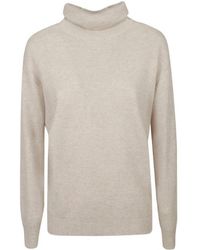 Brunello Cucinelli - High Neck Knitted Jumper - Lyst
