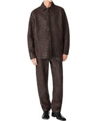 Bottega Veneta - Intrecciato Leather Shirt - Lyst