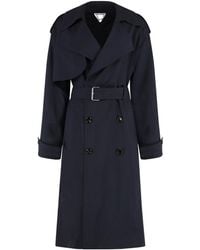 Bottega Veneta - Double-Breasted Belted Trench Coat - Lyst