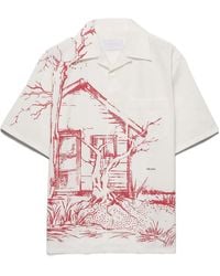 Prada - Graphic Printed Short-Sleeved Shirt - Lyst