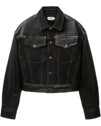 Versace - Contrast-Panel Long-Sleeved Buttoned Jacket - Lyst