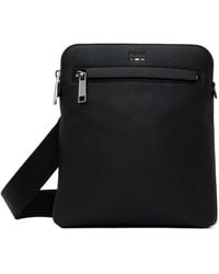 BOSS - Boss Logo-Debossed Zipped Messenger Bag - Lyst