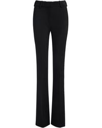 Balmain - Low-Waisted Wool Satin Trousers - Lyst