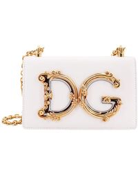 Dolce & Gabbana - Logo Plaque Shoulder Bag - Lyst