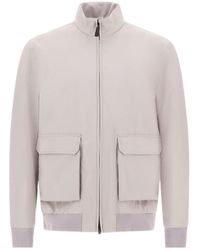 Herno - Zip-Up Wool Bomber Jacket - Lyst