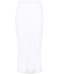 Sportmax - Ribbed-Knit Midi Skirt - Lyst
