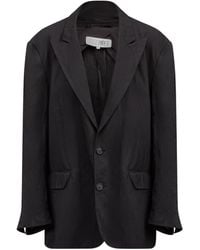 MM6 by Maison Margiela - Single Breasted Tailored Blazer - Lyst