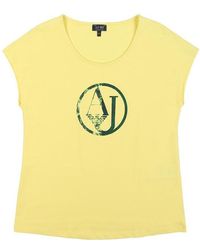 Armani Jeans - Round-Necked Logo T-Shirt - Lyst