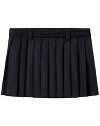 Miu Miu - Logo-Appliqué Pleated Mini Skirt - Lyst