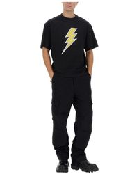 Neil Barrett - Logo Patch Crewneck T-Shirt - Lyst