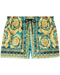Versace - Pattern-Printed Drawstring Swim Shorts - Lyst
