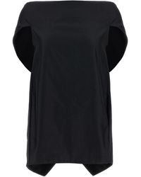 The Row - Draped Wide-Neck Blouse - Lyst