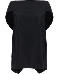 The Row - Draped Wide-Neck Blouse - Lyst