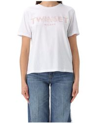 Twinset - Logo Embroidery T-Shirt - Lyst