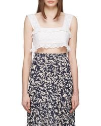 Isabel Marant - Mecelia Broderie Anglais Cropped Top - Lyst