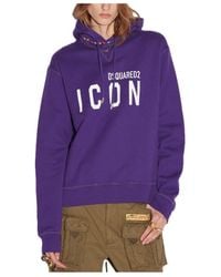 DSquared² - Icon-Print Cotton Hoodie - Lyst