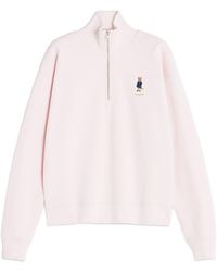 Maison Kitsuné - Embroidered-Logo Sweatshirt - Lyst