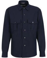 Canali - Long Sleeved Buttoned Shirt Jacket - Lyst