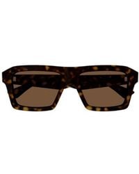 Bottega Veneta - Eyewear Rectangle Frame Sunglasses - Lyst