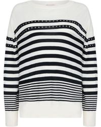 Liu Jo - Striped Crewneck Jumper - Lyst