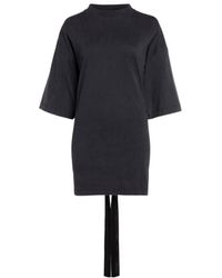Balenciaga - Lace-Up Back Crewneck T-Shirt - Lyst