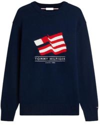 Tommy Hilfiger - Intarsia Flag Sweater - Lyst