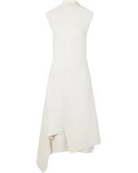 Lanvin - Draped Wool-Blend Turtleneck Midi Dress - Lyst