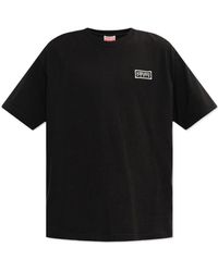 KENZO - Logo Embroidered Crewneck T-Shirt - Lyst