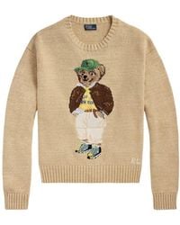 Polo Ralph Lauren - Polo Bear Intarsia-Knit Crewneck Jumper - Lyst