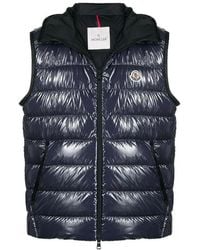 Moncler - Logo-Patch Zip-Up Padded Gilet - Lyst