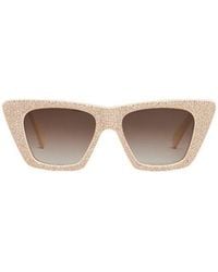 Celine - Crystal Cat's Eye Frame Sunglasses - Lyst