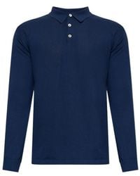 Eleventy - Buttoned Long Sleeve Polo Shirt - Lyst