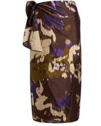 Max Mara - Satin Midi Skirt - Lyst