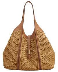 Tod's - Timeless Woven Tote Bag - Lyst