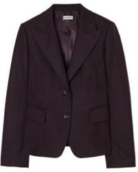 Burberry - Check Wool Tailored Jacket - Lyst