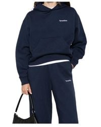 Sporty & Rich - Long-Sleeved Hooded Sweatshirt - Lyst